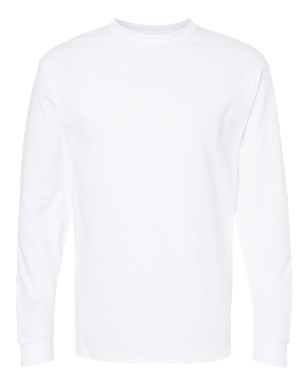 M&O 4820 Unisex Gold Soft Touch Long Sleeve T-Shirt in White