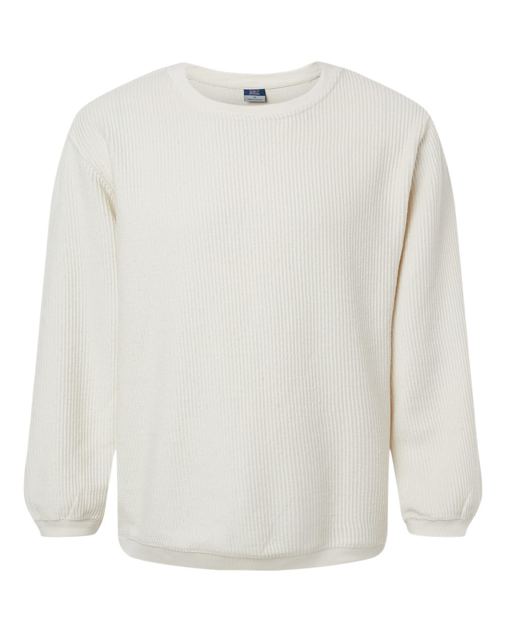 MV Sport 19179 Unisex Corded Crewneck Sweatshirt in Ivory