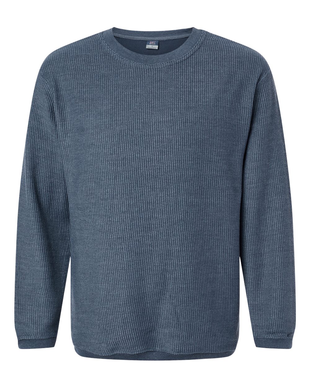 MV Sport 19179 Unisex Corded Crewneck Sweatshirt in Navy