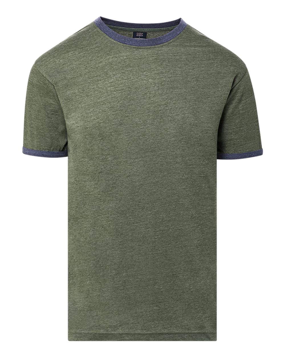 MV Sport 26425 Men's Jackie Ringer T-Shirt in Vintage Oilve/ Navy Heather