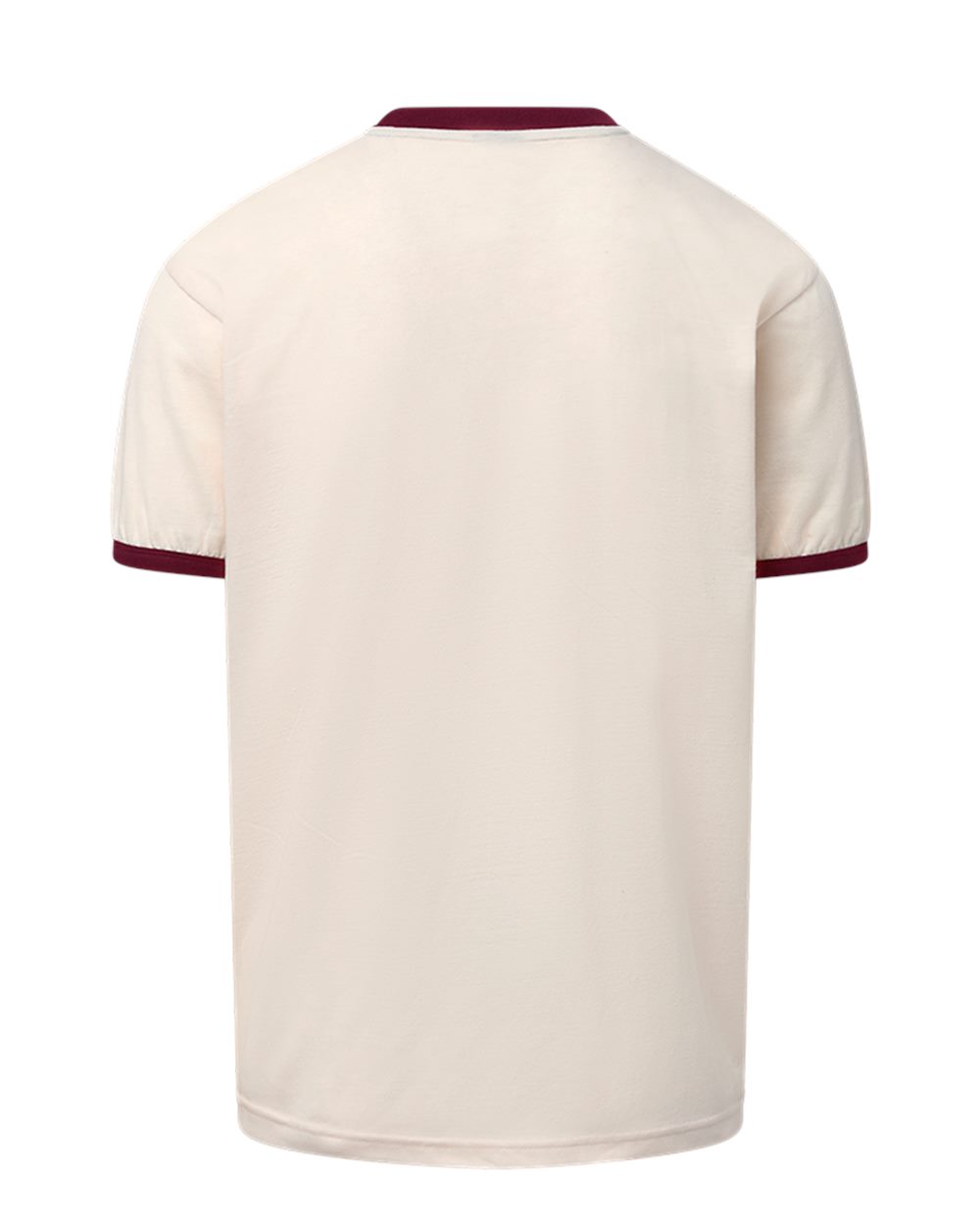 MV Sport 26425 Men's Jackie Ringer T-Shirt in Vintage White/ Maroon, back