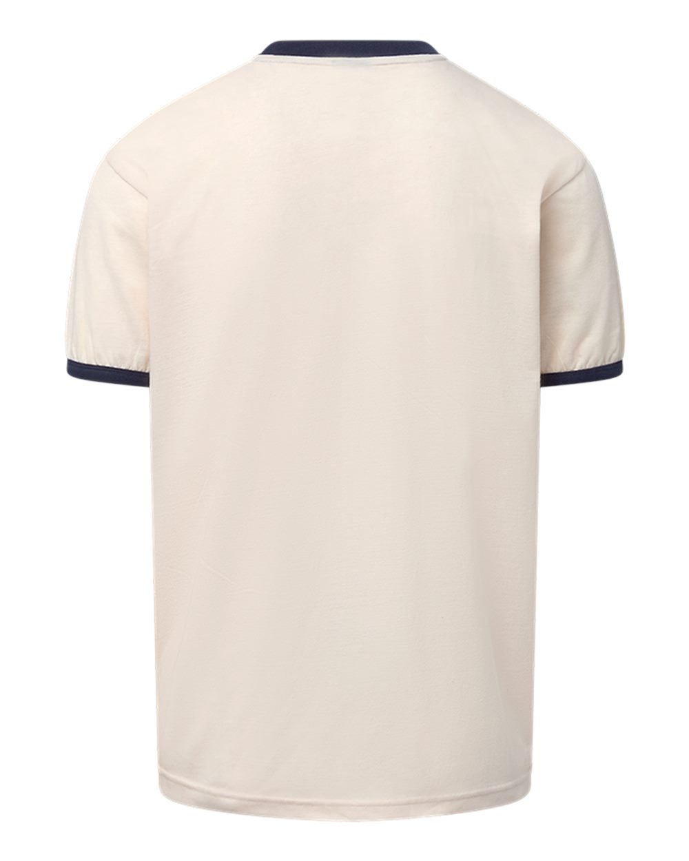 MV Sport 26425 Men's Jackie Ringer T-Shirt in Vintage White/ Navy, back