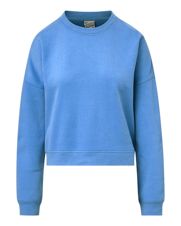MV Sport W26144 Women's Vintage Fleece Crewneck Sweatshirt