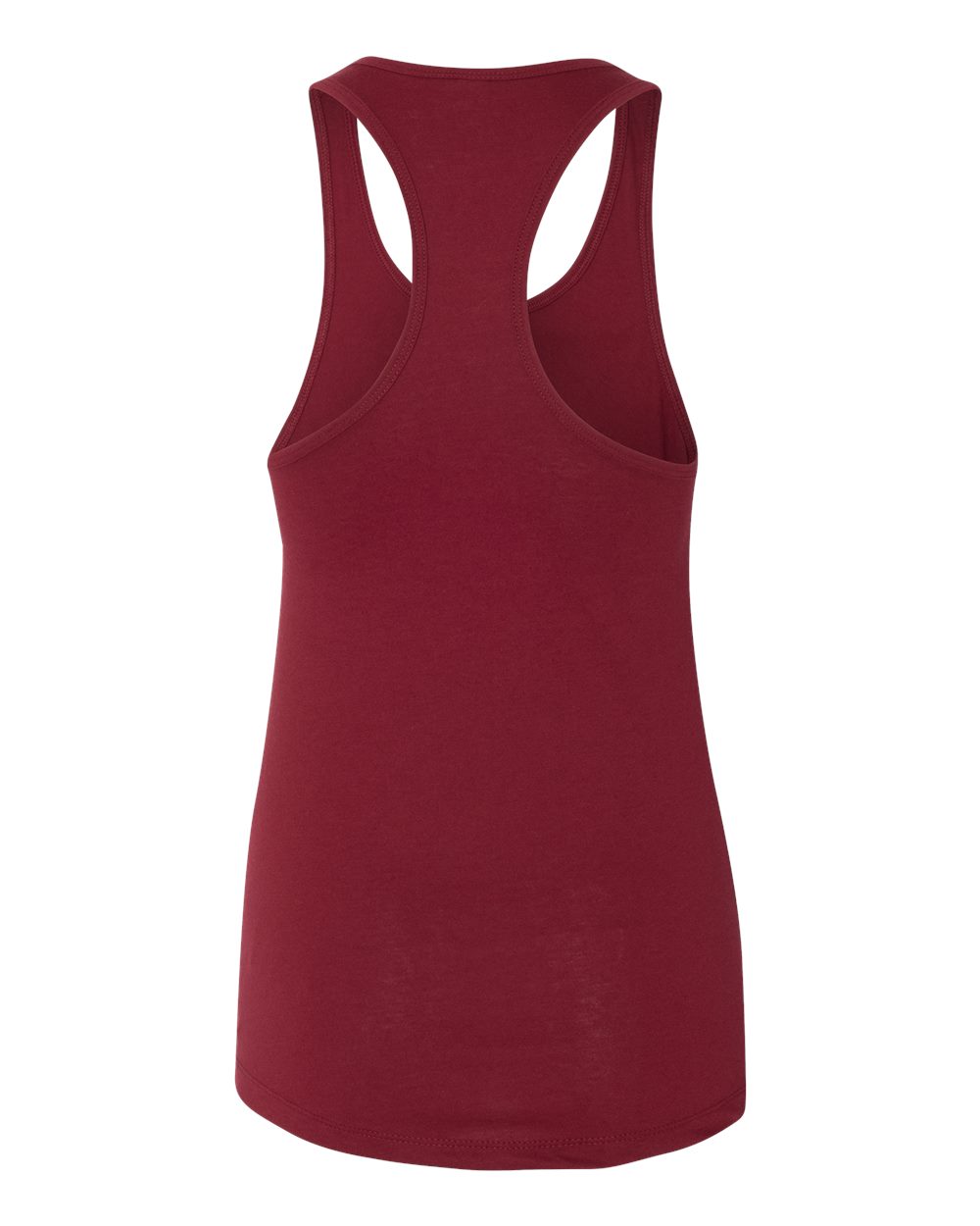 Next Level 1533 Women's Ideal Racerback Tank in Cardinal, back