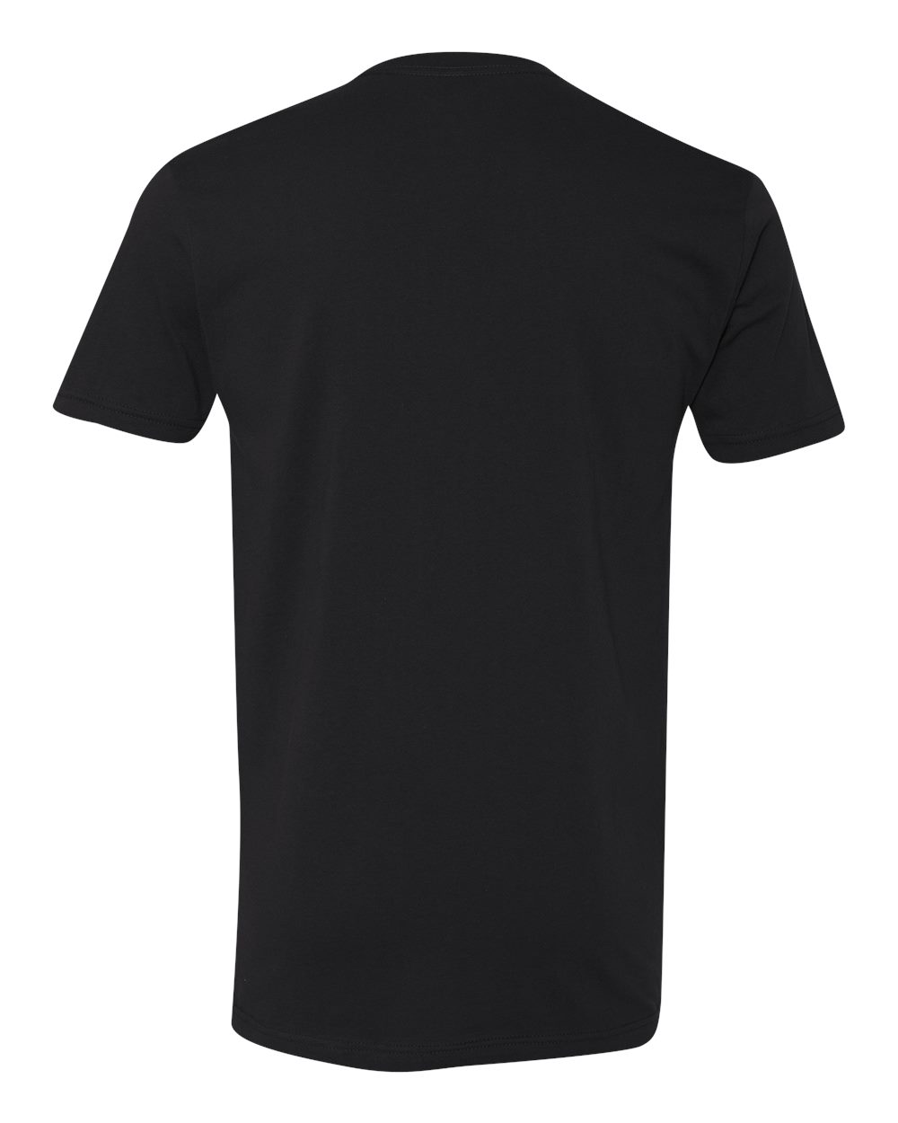 Next Level 3200 Unisex Cotton V-Neck Tee in Black, back