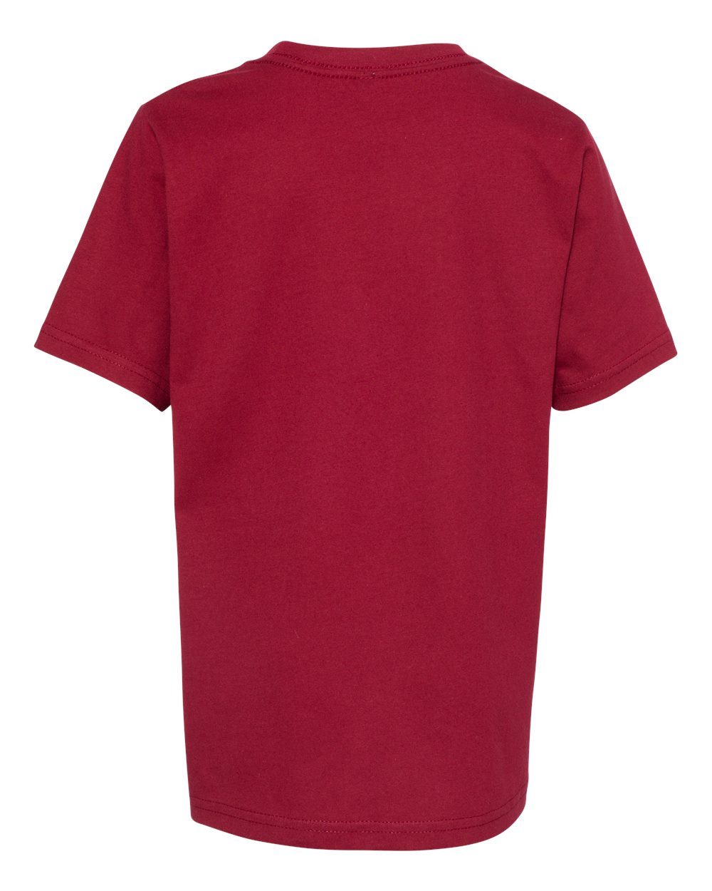 Next Level 3310 Youth Cotton Tee in Cardinal, back