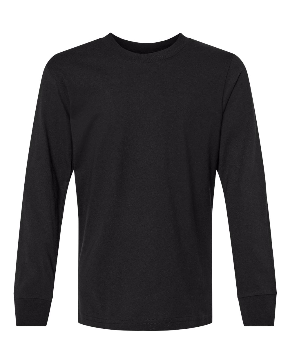 Next Level 3311 Youth Cotton Long Sleeve Tee in Black