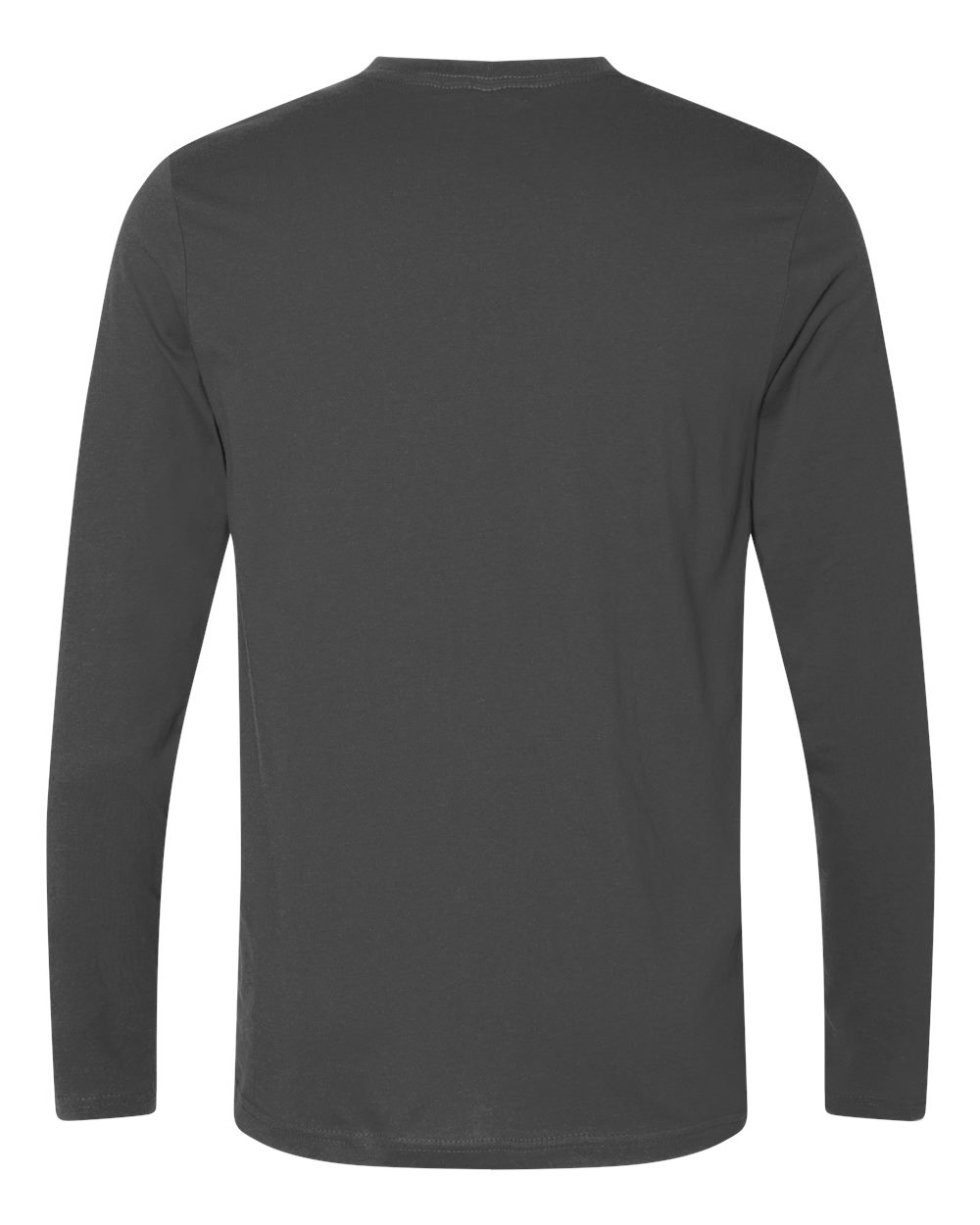 Next Level 3601 Unisex Cotton Long Sleeve Tee in Heavy Metal, back