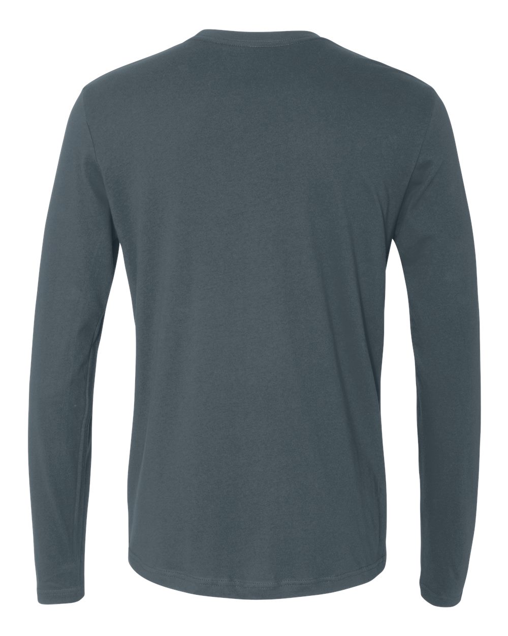 Next Level 3601 Unisex Cotton Long Sleeve Tee in Indigo, back