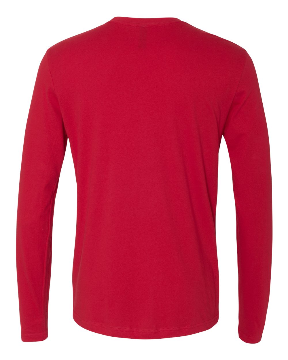 Next Level 3601 Unisex Cotton Long Sleeve Tee in Red, back