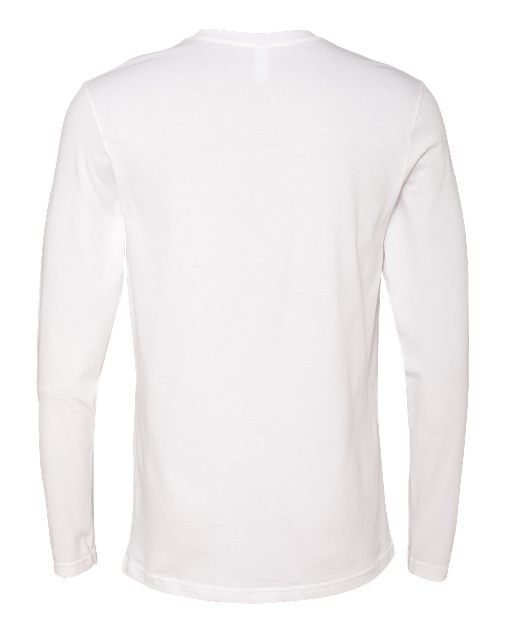 Next Level 3601 Unisex Cotton Long Sleeve Tee in White, back