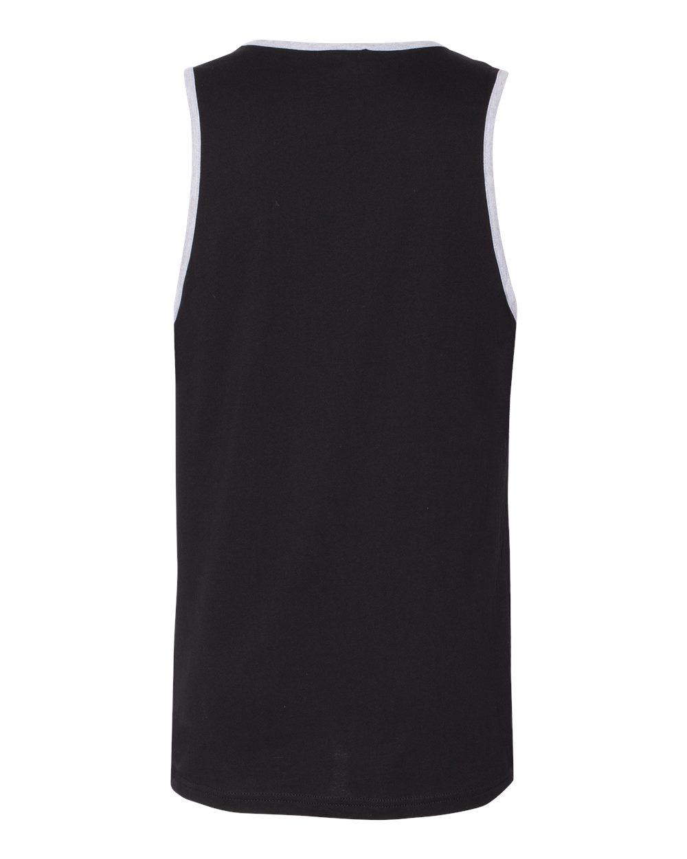 Next Level 3633 Unisex Cotton Tank in Black/ Heather Grey, back