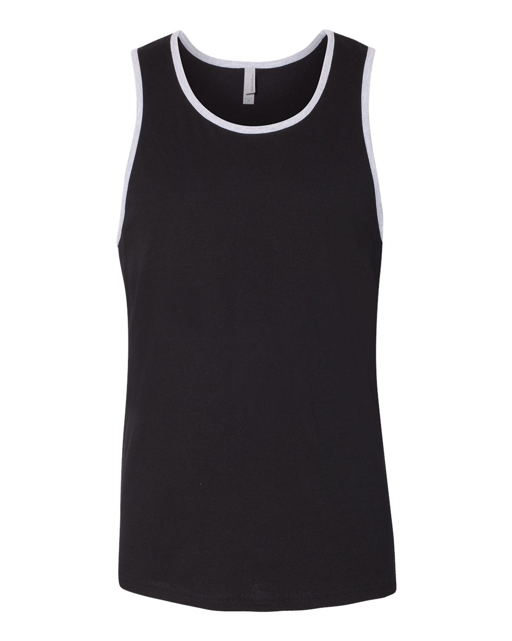 Next Level 3633 Unisex Cotton Tank in Black/ Heather Grey