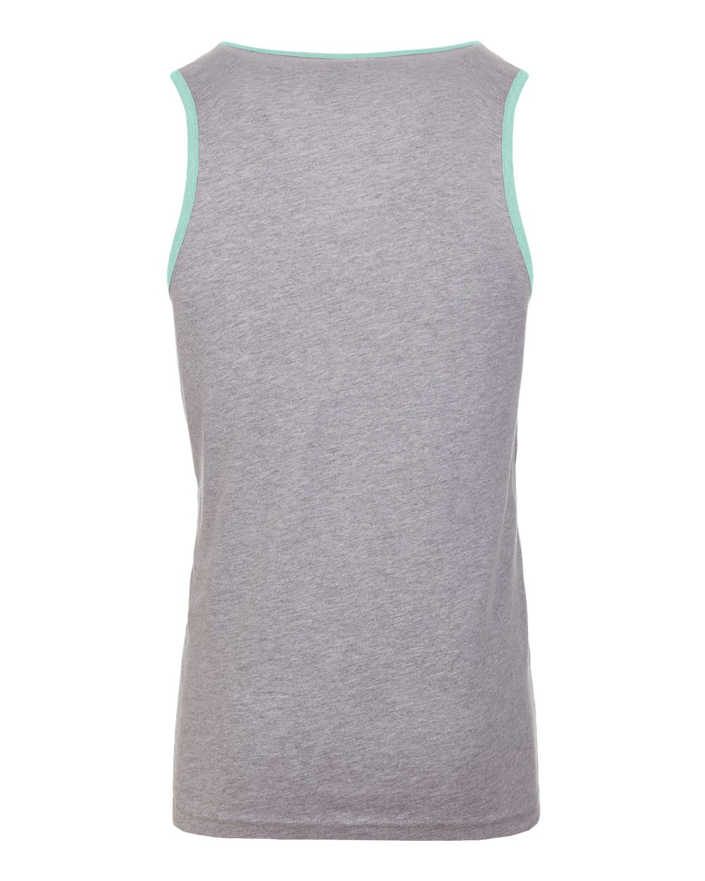 Next Level 3633 Unisex Cotton Tank in Heather Grey/ Cancun, back