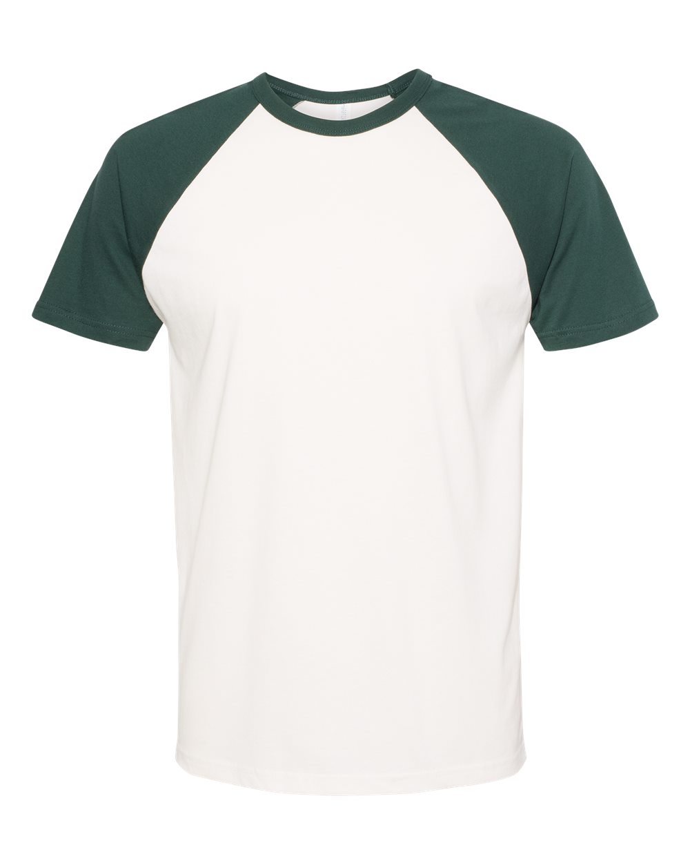 Next Level 3650 Unisex Cotton Raglan Tee in Forest Green/ Natural