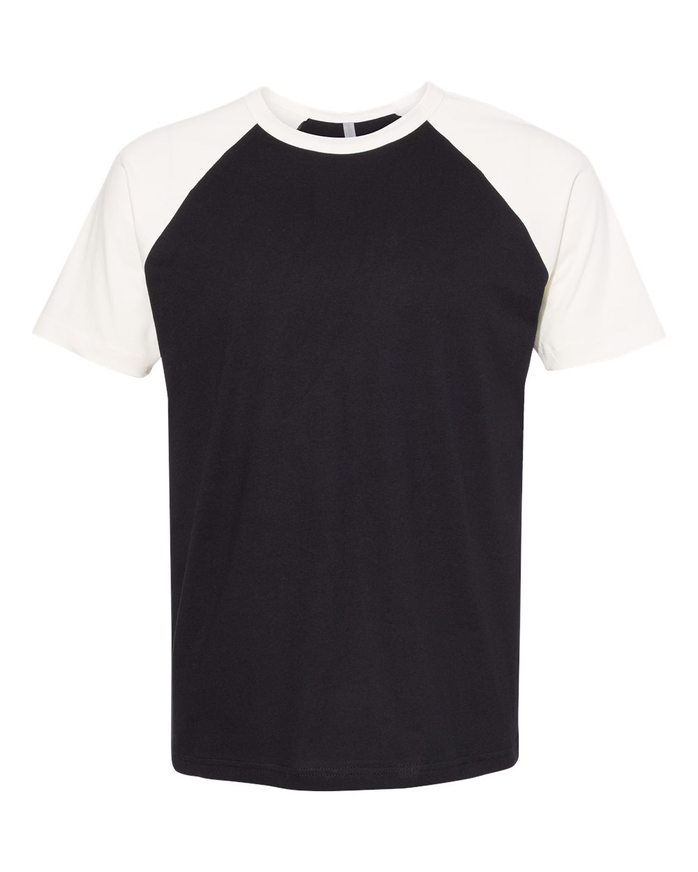Next Level 3650 Unisex Cotton Raglan Tee in Natural/ Black