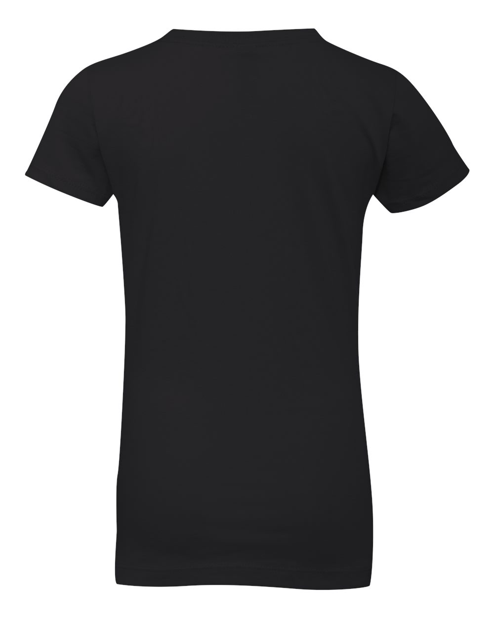 Next Level 3710 Girls’ Cotton Princess Tee in Black, back