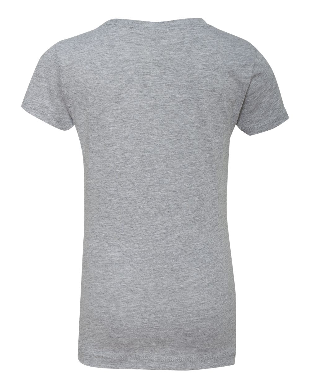 Next Level 3710 Girls’ Cotton Princess Tee in Heather Grey, back