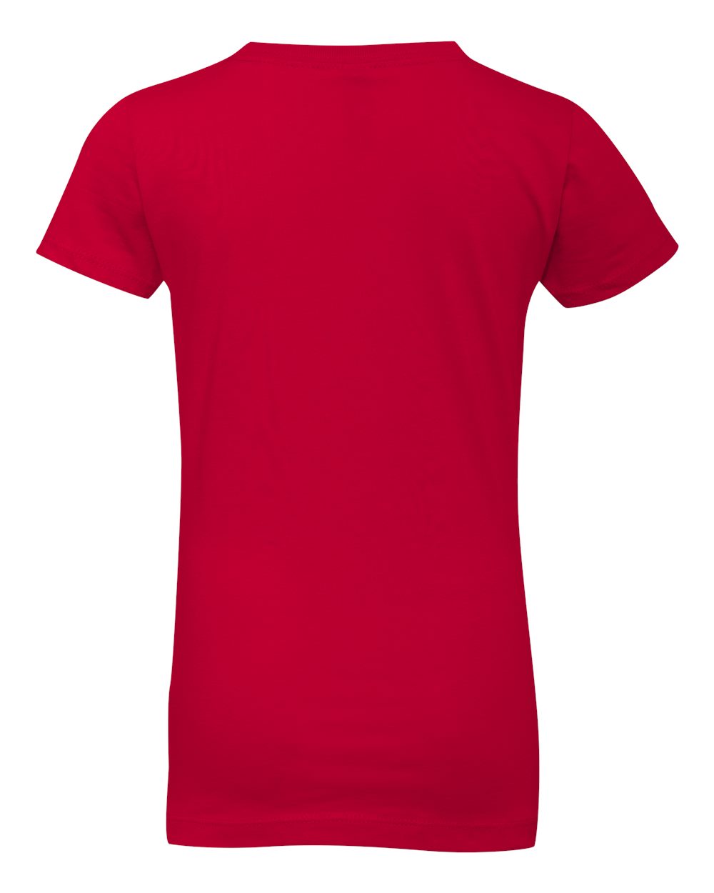 Next Level 3710 Girls’ Cotton Princess Tee in Red, back