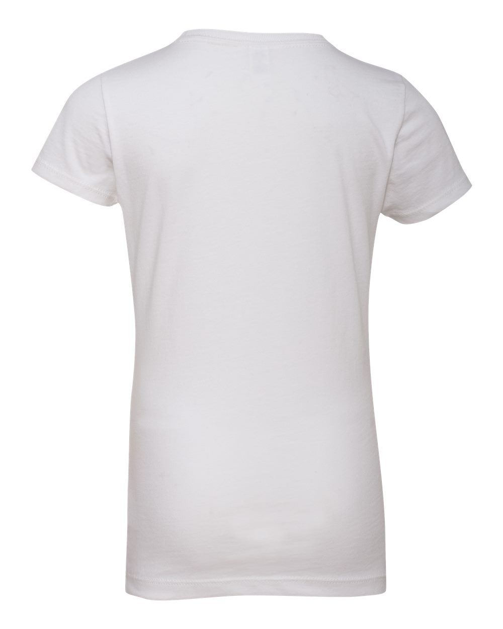 Next Level 3710 Girls’ Cotton Princess Tee in White, back