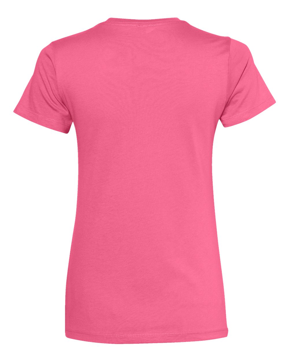 Next Level 3900 Women’s Cotton Tee in Hot Pink, back