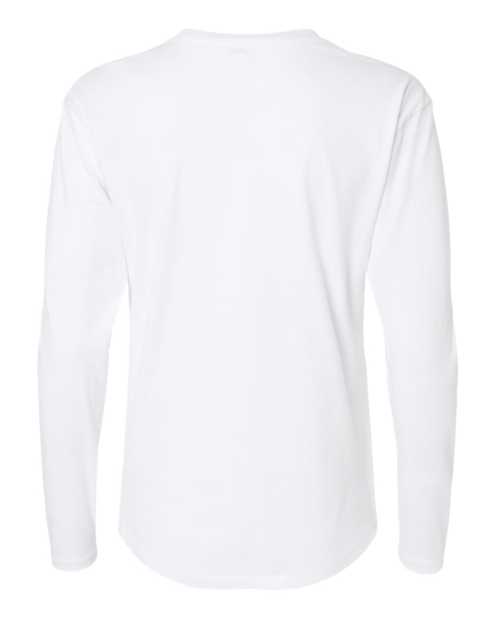 Next Level 3911 Women's Cotton Relaxed Long Sleeve Tee in White, back