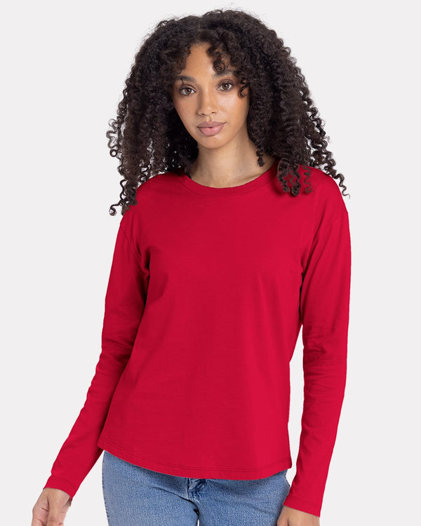 Next Level 3911 Women's Cotton Relaxed Long Sleeve Tee
