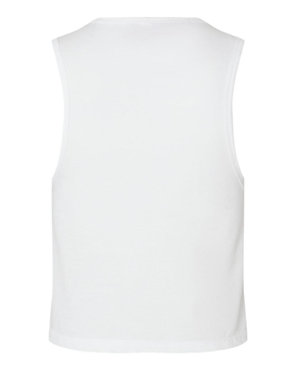 Next Level 5083 Women's Festival Crop Tank in White, back