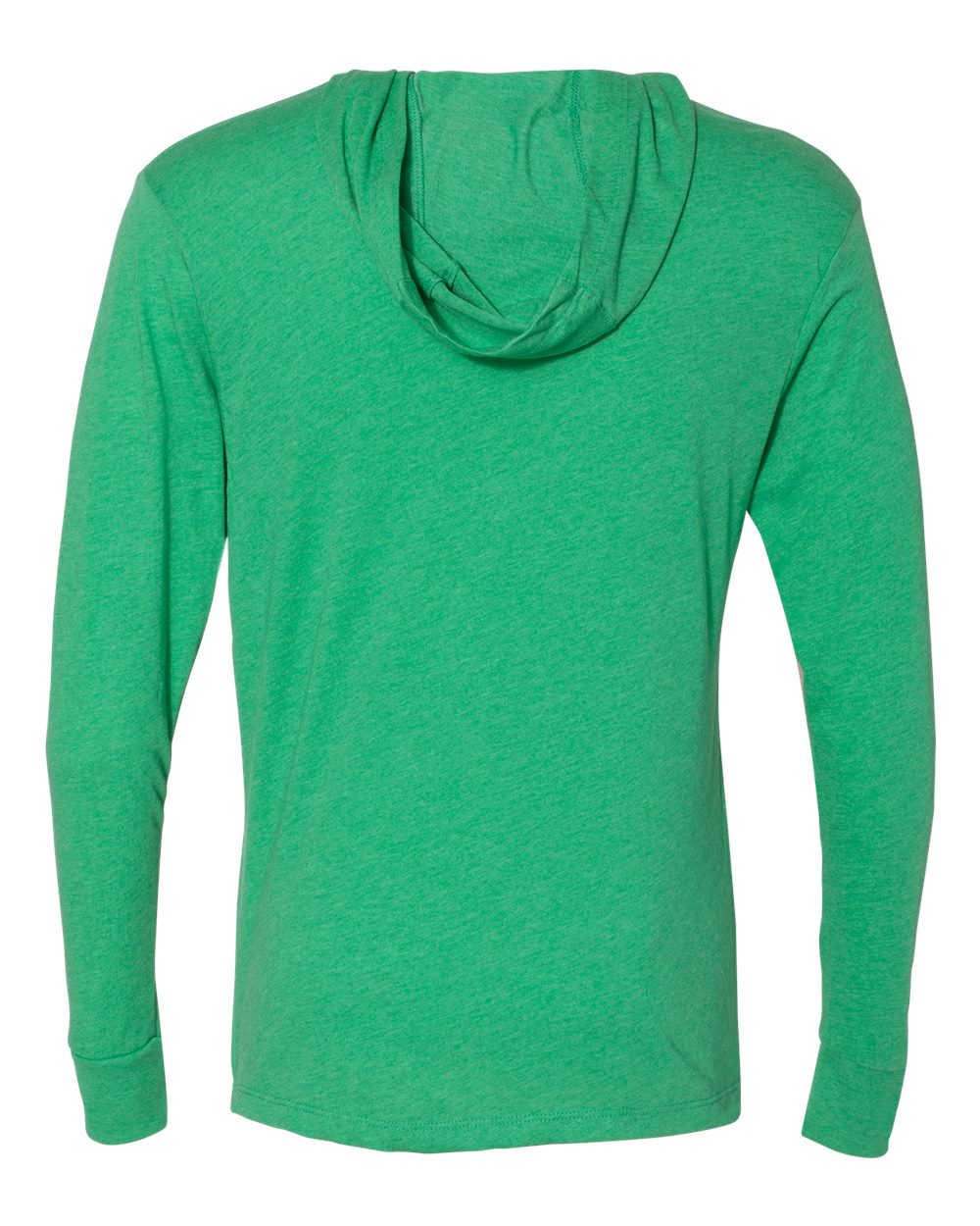 Next Level 6021 Unisex Triblend Hooded Long Sleeve Pullover Tee in Envy, back