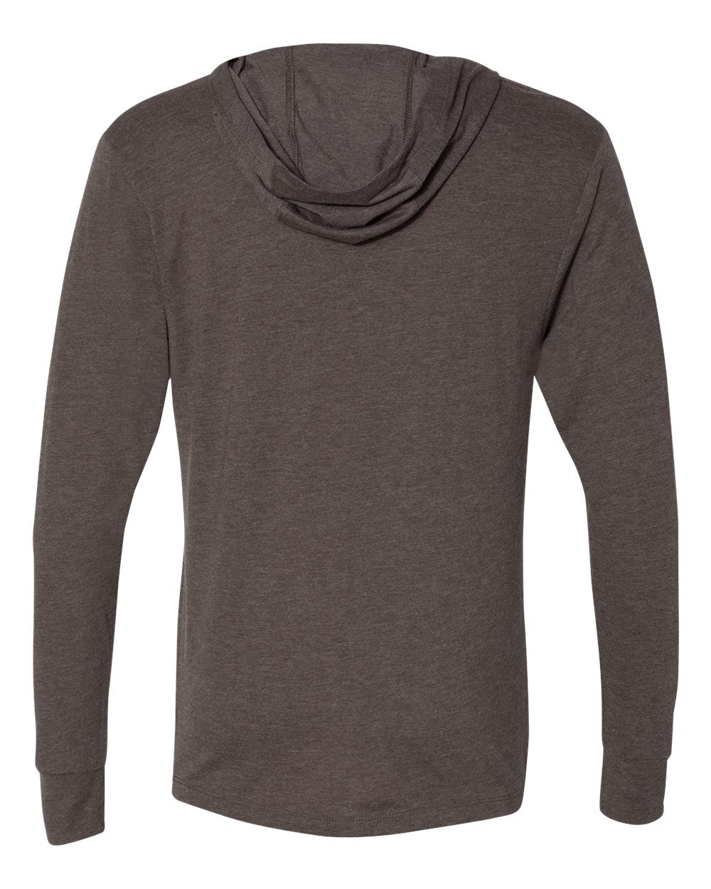 Next Level 6021 Unisex Triblend Hooded Long Sleeve Pullover Tee in Macchiato, back