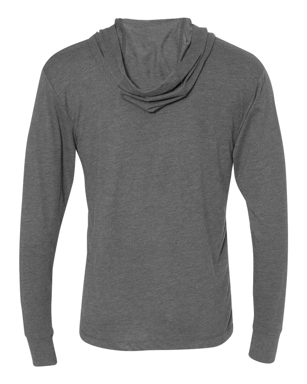 Next Level 6021 Unisex Triblend Hooded Long Sleeve Pullover Tee in Premium Heather, back