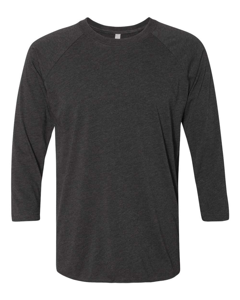 Next Level 6051 Unisex Triblend Three-Quarter Raglan Tee in Vintage Black Sleeves/ Vintage Black Body