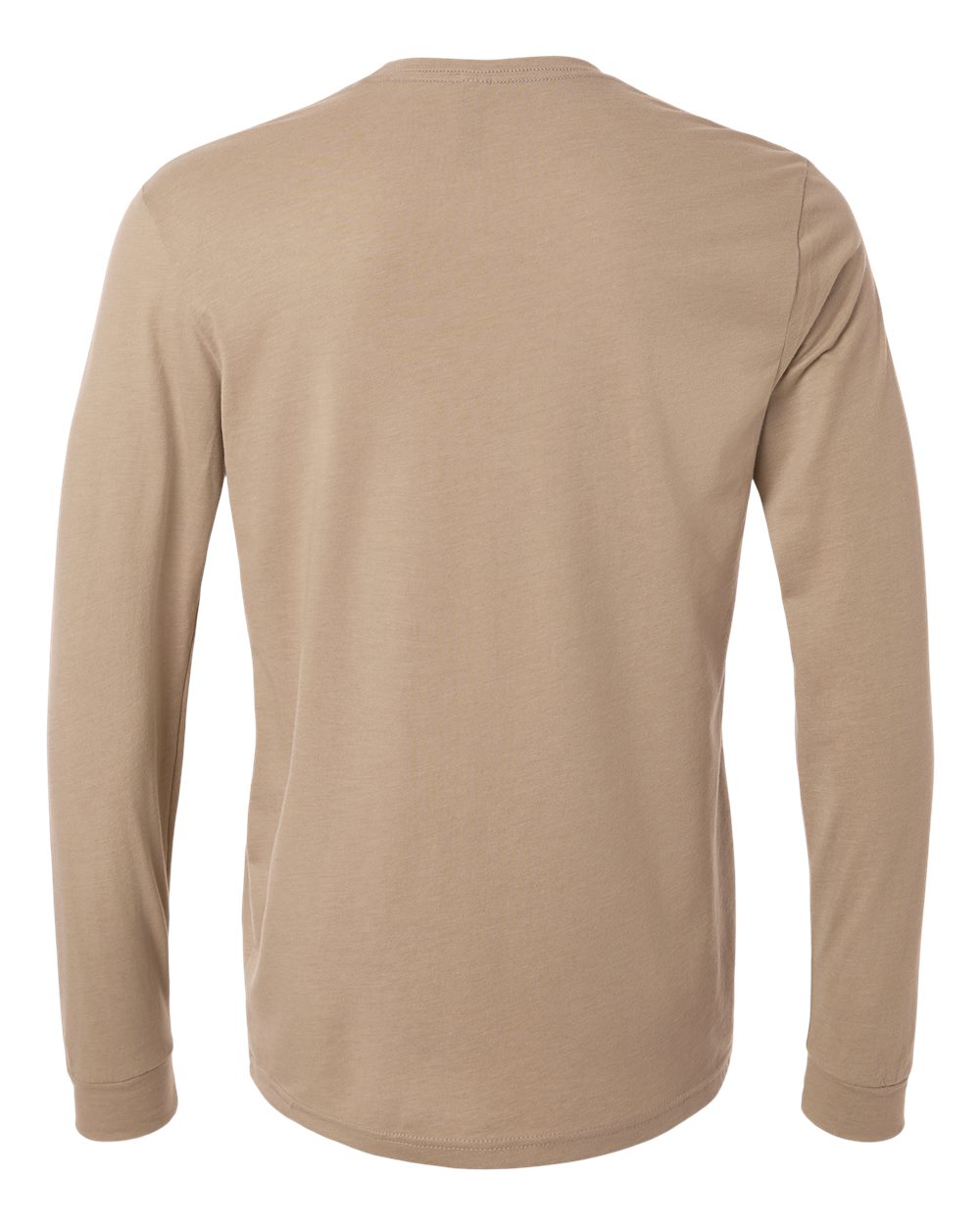 Next Level 6211 Unisex CVC Long Sleeve Tee in Heather Tan, back