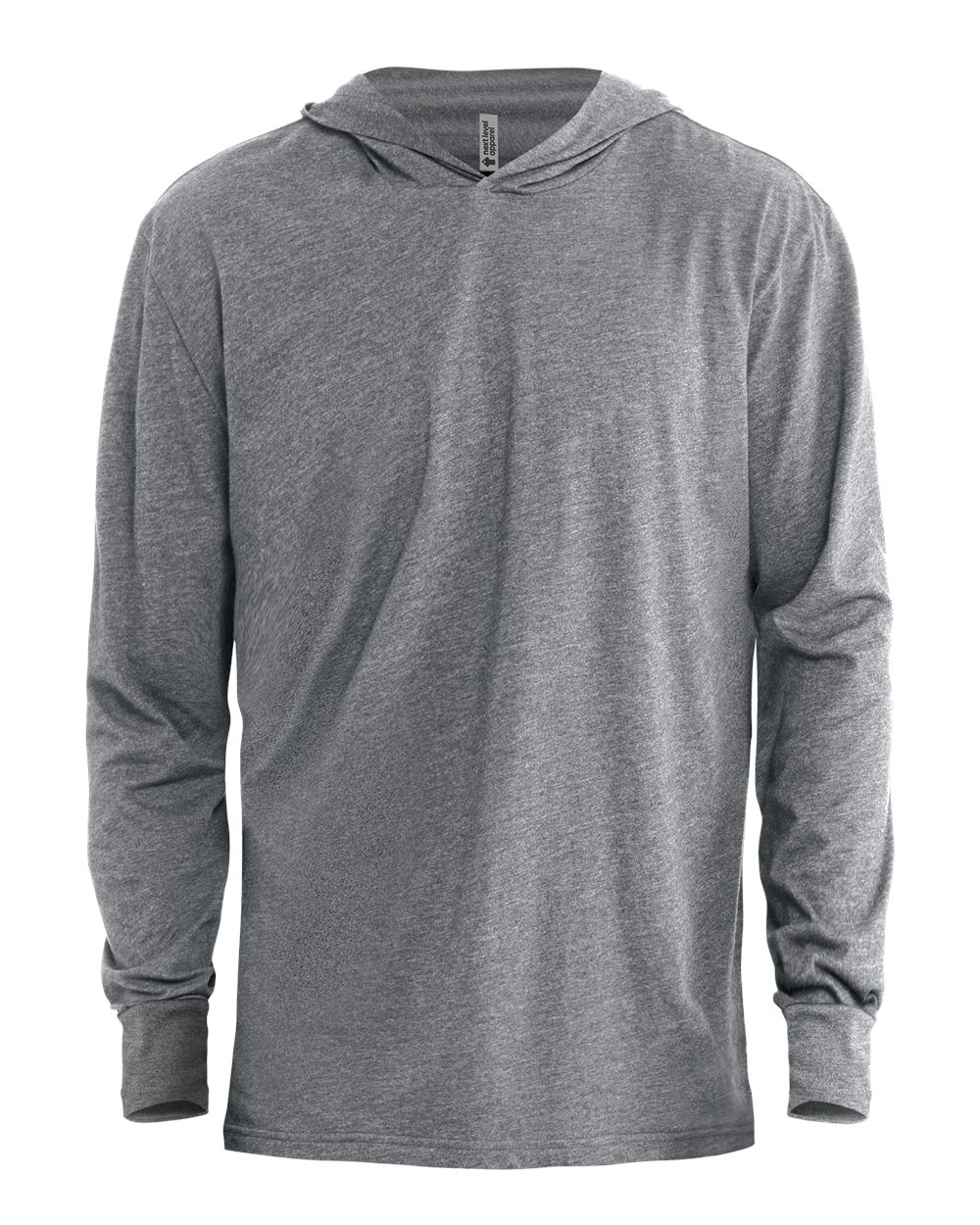 Next Level 6221 Unisex CVC Hoodie Long Sleeve Tee in Dark Heather Grey