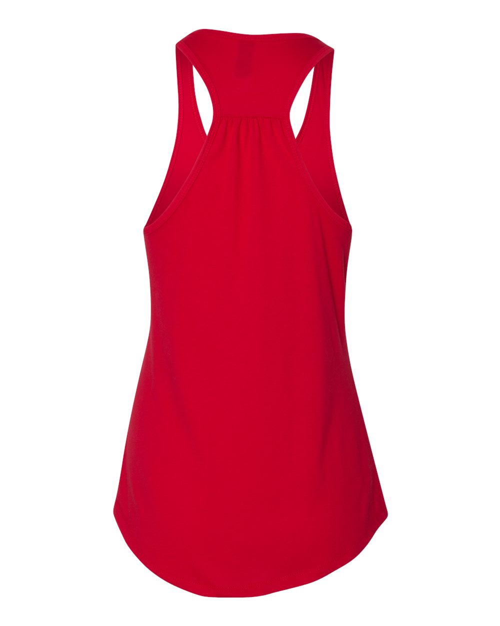 Next Level 6338 Women's Gathered Racerback Tank in Red, back