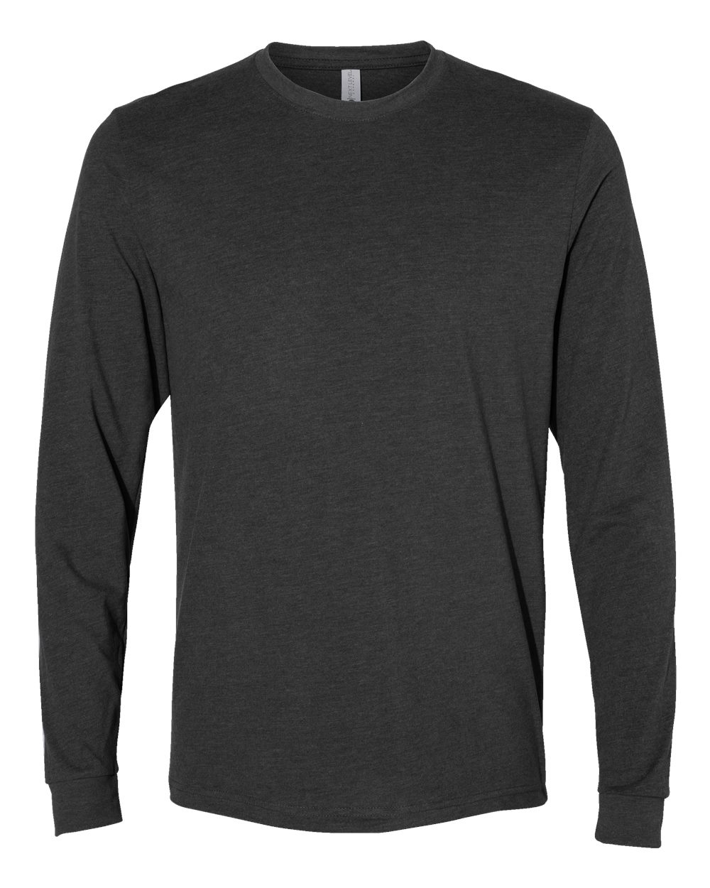 Next Level 6411 Unisex Sueded Long Sleeve Tee in Heather Charcoal