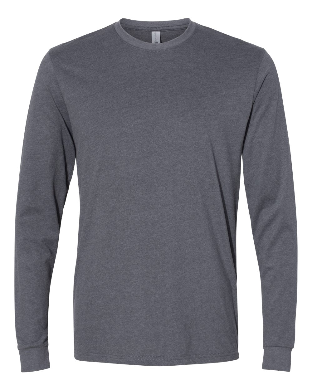 Next Level 6411 Unisex Sueded Long Sleeve Tee in Heather Metal