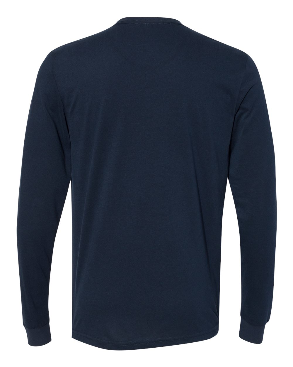 Next Level 6411 Unisex Sueded Long Sleeve Tee in Midnight Navy, back