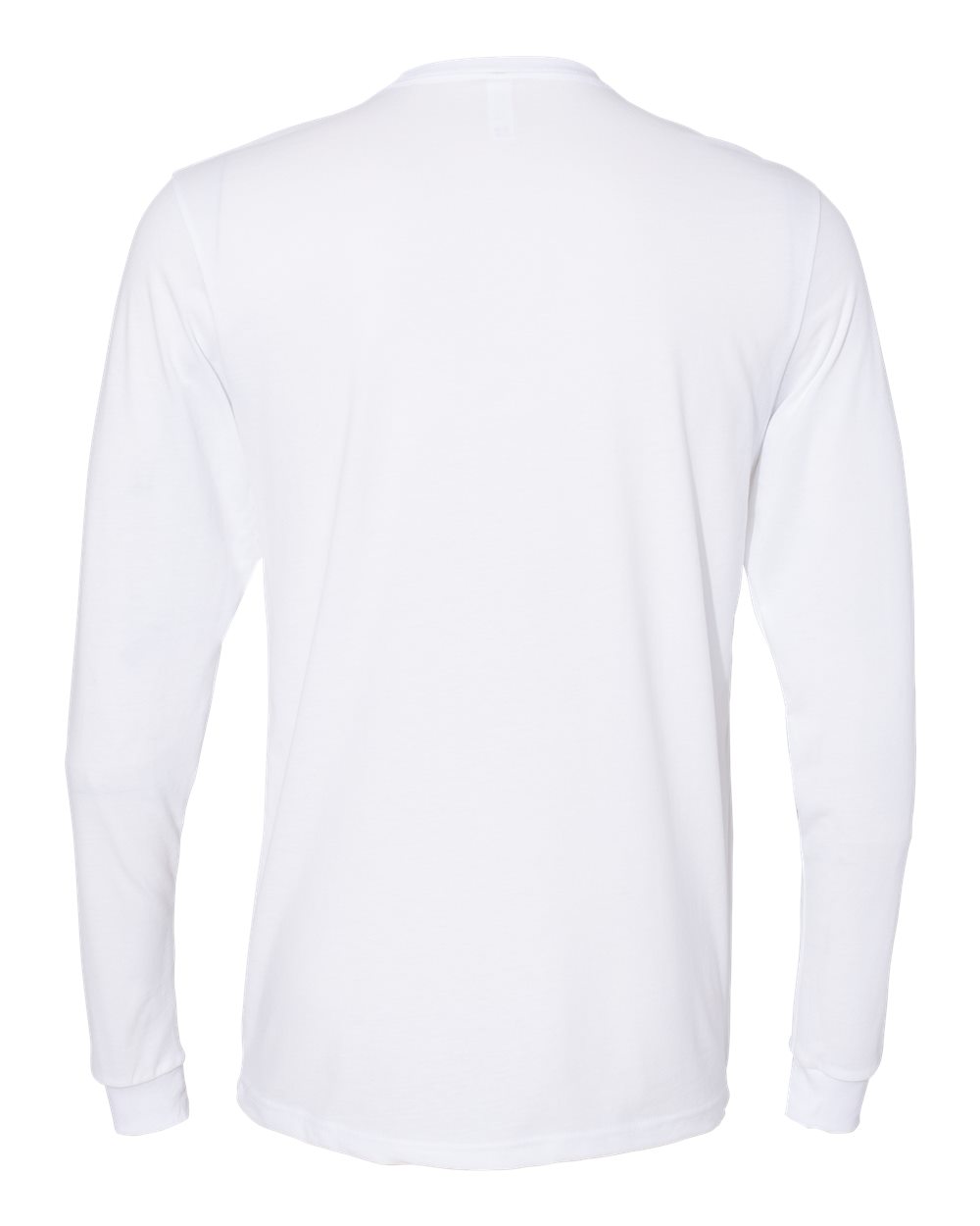 Next Level 6411 Unisex Sueded Long Sleeve Tee in White, back