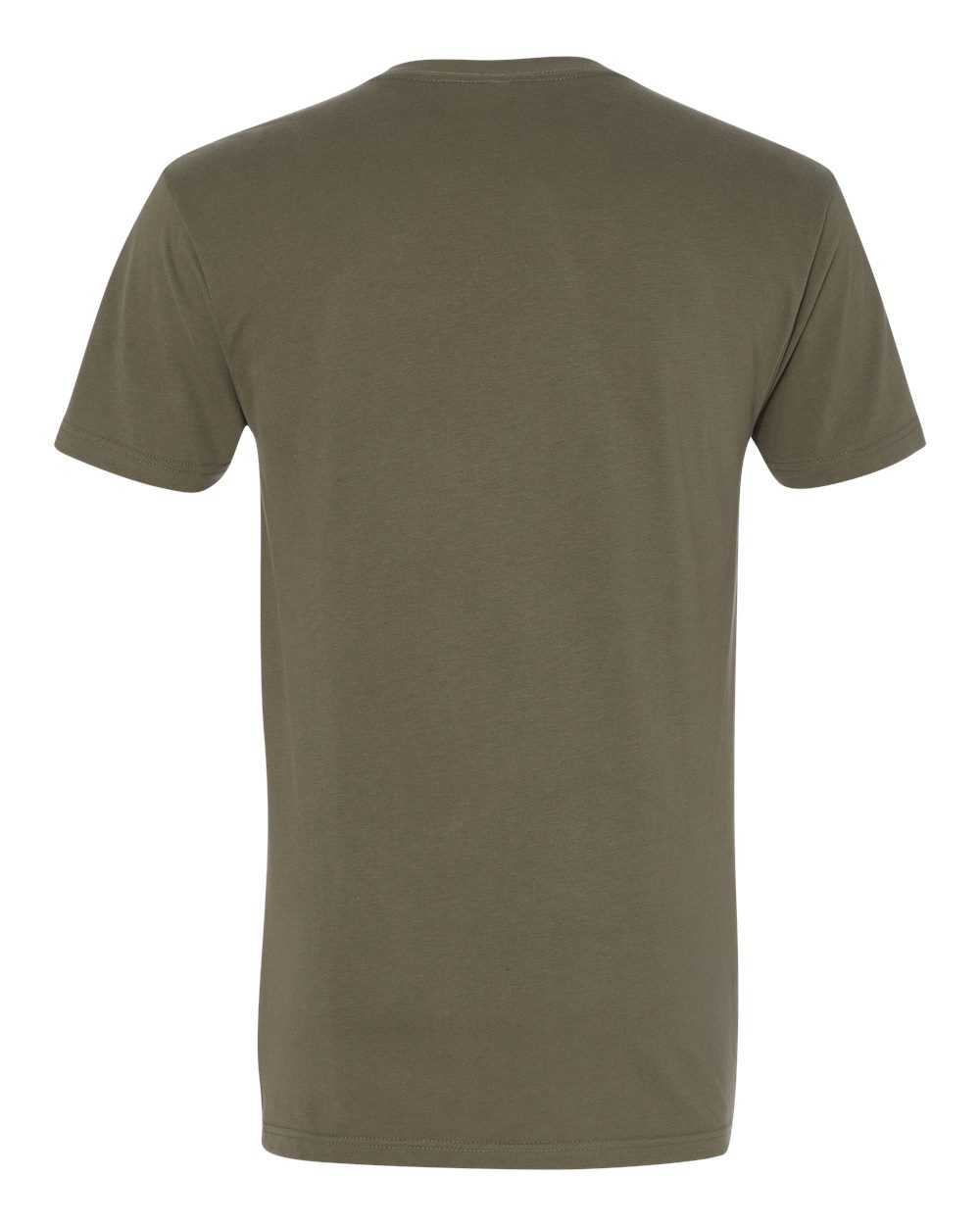 Next Level 6440 Unisex Sueded V-Neck Tee in Military Green, back