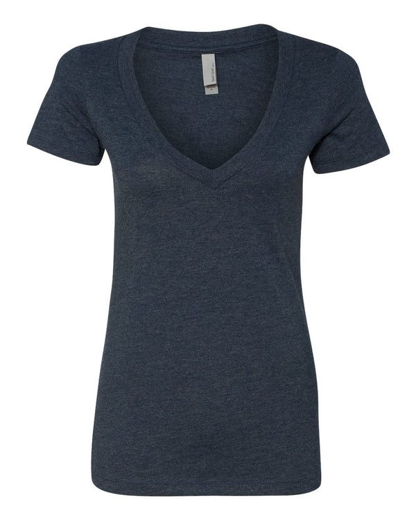 Next Level 6640 Women’s CVC Deep V-Neck Tee