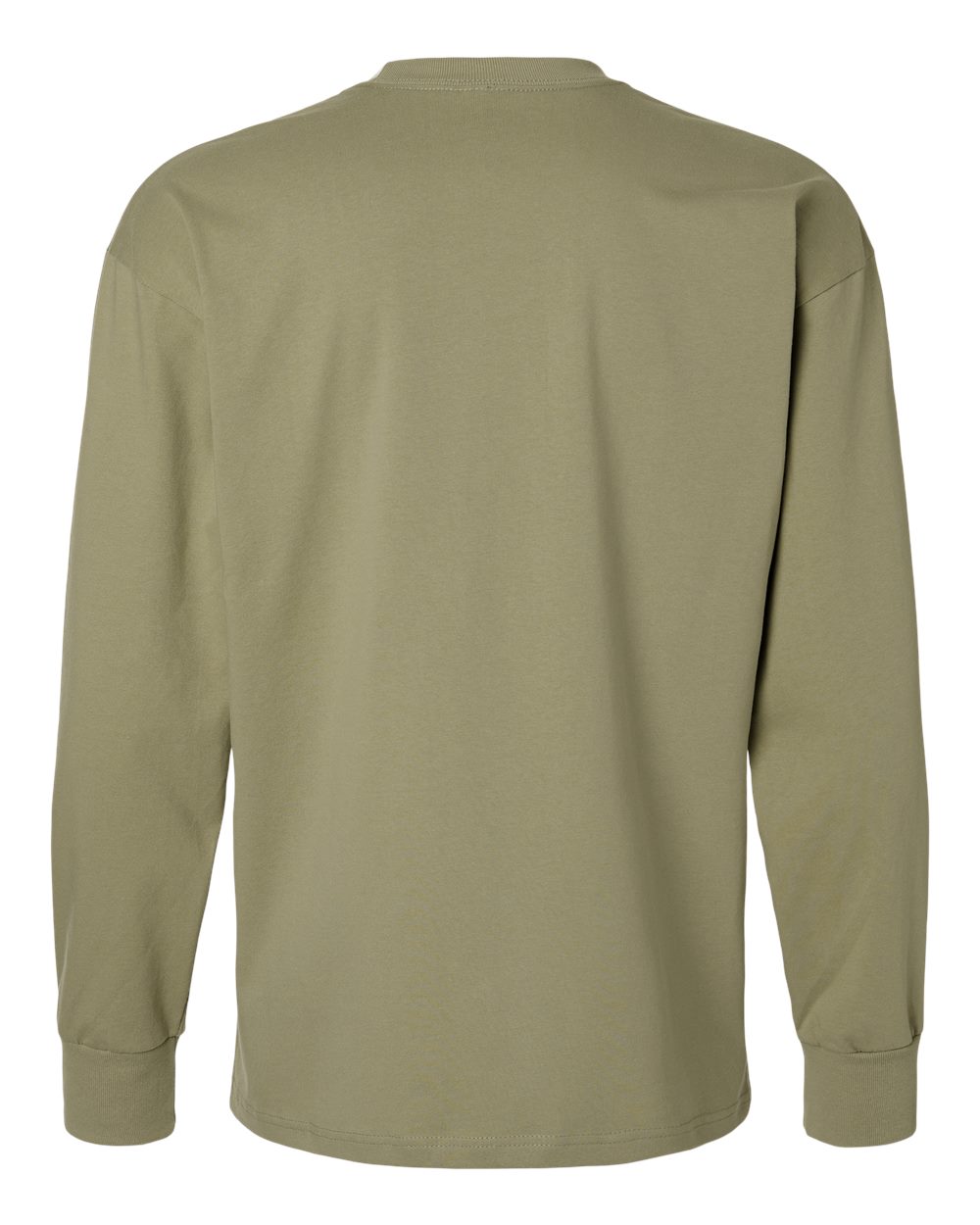 Next Level 7211 Unisex Heavyweight Long Sleeve Tee in Light Olive, back