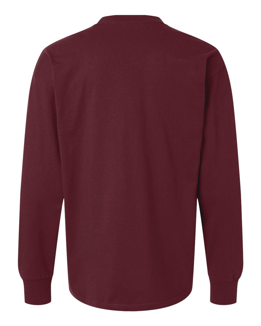Next Level 7211 Unisex Heavyweight Long Sleeve Tee in Maroon, back