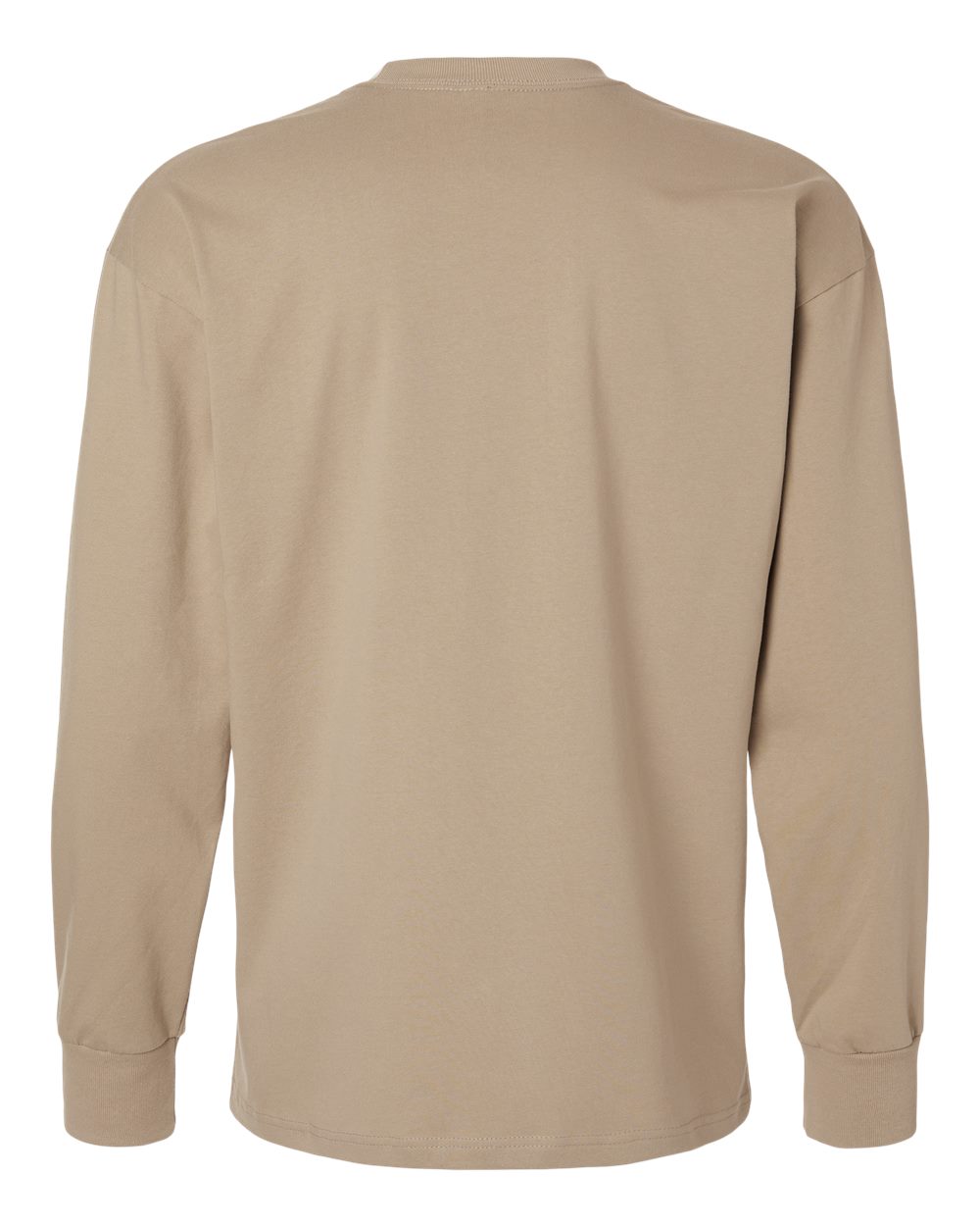 Next Level 7211 Unisex Heavyweight Long Sleeve Tee in Tan, back