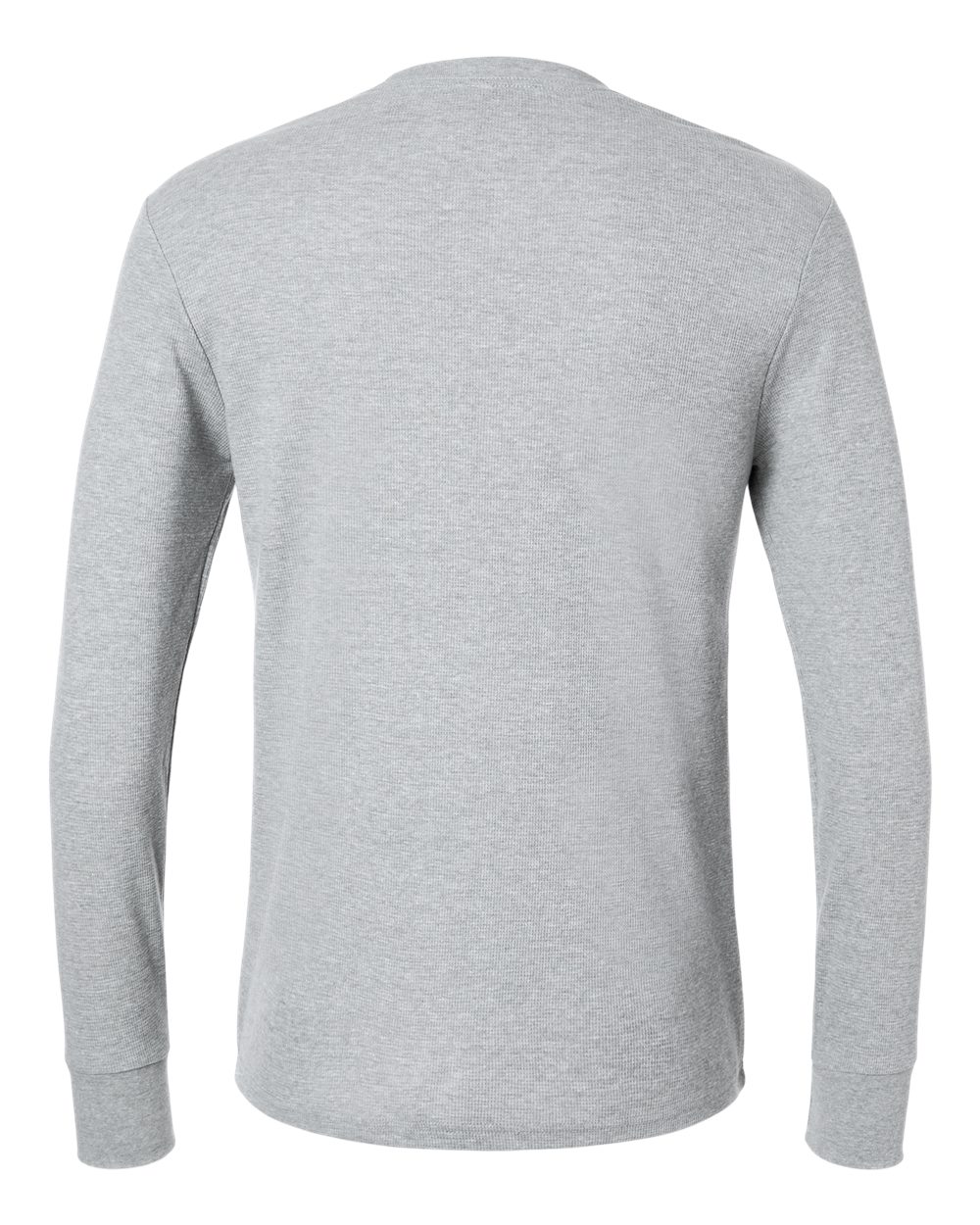 Next Level 8211 Unisex Ideal Thermal Long Sleeve Tee in Heather Grey, back