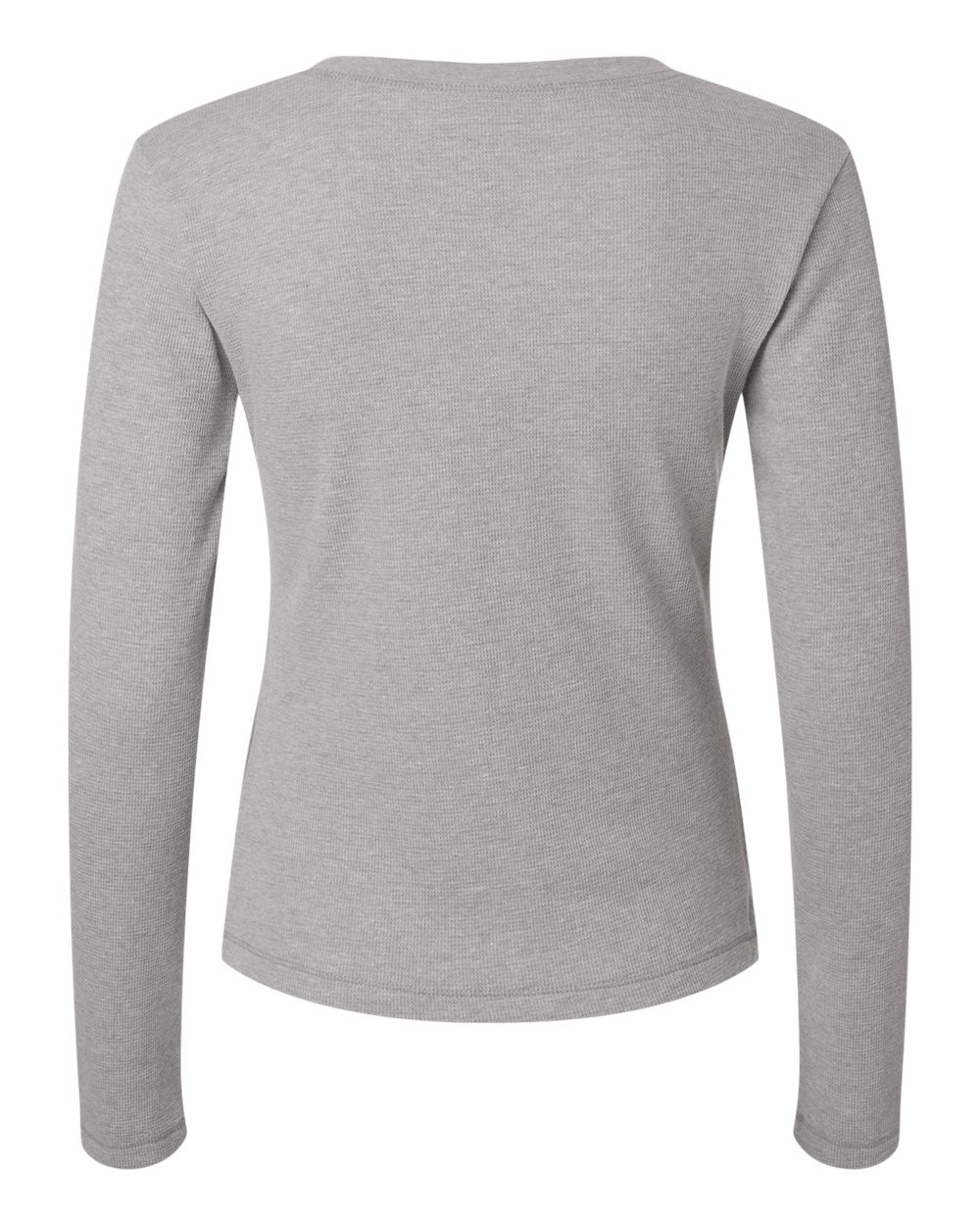 Next Level 8212 Women's Ideal Thermal Long Sleeve Shirt in Heather Grey, back