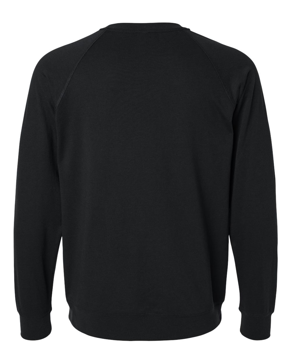 Next Level 9000 Unisex Laguna Raglan Crewneck Sweatshirt in Black, back