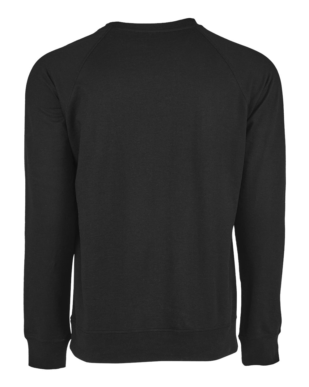 Next Level 9000 Unisex Laguna Raglan Crewneck Sweatshirt in Graphite Black, back