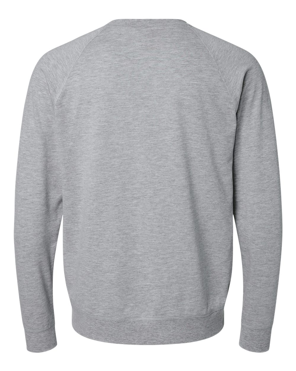 Next Level 9000 Unisex Laguna Raglan Crewneck Sweatshirt in Heather Grey, back