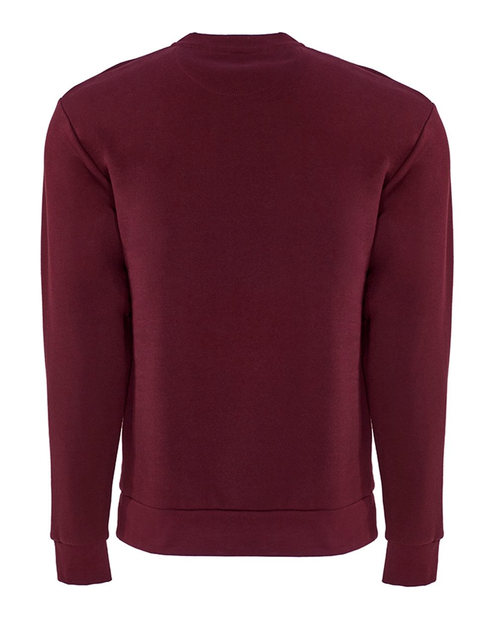 Next Level 9001 Unisex Santa Barbara Pocket Crewneck Sweatshirt in Maroon, back